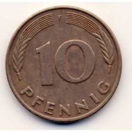 Pièce De 10 Pfennig 1985 Bundesrepublik Deutschland, Variante F