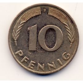 Pièce De 10 Pfennig 1989 Bundesrepublik Deutschland, Variante F