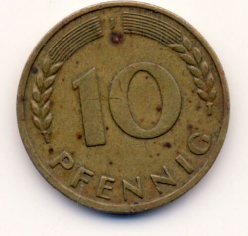 Pièce De 10 Pfennig 1949 Bank Deutscher Länder, Variante J