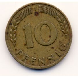 Pièce De 10 Pfennig 1949 Bank Deutscher Länder, Variante J