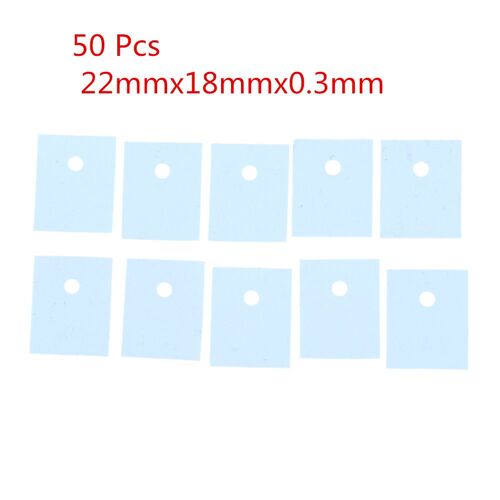 Feuilles de coussin thermique en silicone, feuille de coussin isolant pour transistor, 50 pièces, 12 To 3P