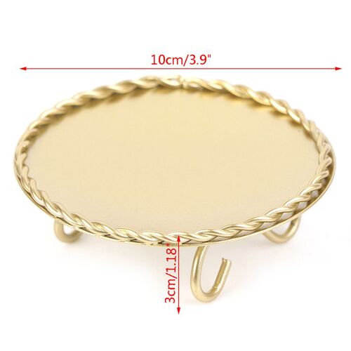 Bougeoirs plaqués or pour la décoration intérieure, pilier en métal, plaque en résine, fête de mariage, festival, ci-après, cadeau d'art, 1 pièce