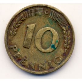 Pièce De 10 Pfennig 1949 Bank Deutscher Länder, Variante G