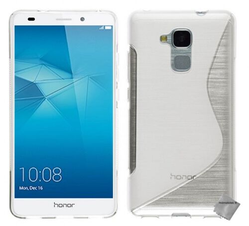 Housse etui coque pochette silicone gel fine pour Huawei Honor 5C + verre trempe - TRANSPARENT
