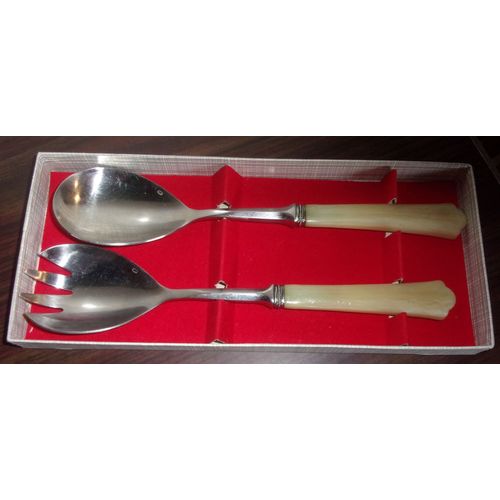 Couverts A Salade En Inox 18/10 Et Bakelite