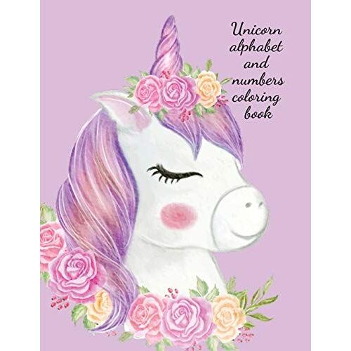 Unicorn Alphabet And Numbers Coloring Book