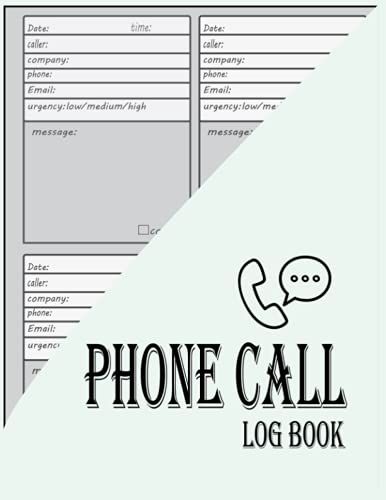 Phone Call Log Book: Simple Layout,400 Telephone Record Space, Inbound/Outbound Call Tracker, Home & Office Supplies