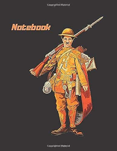 Military Theme Notebook Or Journal For Writing, Wide Ruled Line Pages, Size 8.5" X 11": 100 Pages - Inspirational 2020 New Year's Army Gift