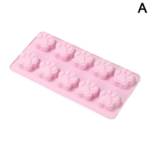 Moule En Silicone De Qualité Alimentaire Avec Empreinte De Patte De Chien, Réutilisable, Cuisson Au Lave-Vaisselle, Four, Congélateur, Moule Sûr, Glace, Animal, Chocolat, Bonbons, N1c6