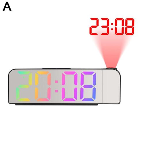 Réveil numérique Led Usb, Radio Fm, horloge de réveil, Projection 180 °, électronique avec Des Z7g0