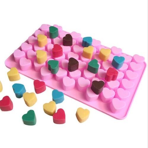 Moule À Chocolat En Silicone Antiadhésif, 55 Grilles, De Qualité Alimentaire, Petit Coeur D'amour, Cuisson De Gâteaux, Bougies, Fondant De Bonbons
