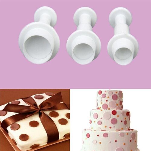 Emporte-Pièce Rond En Forme De Cercle Pour Gâteau, Biscuits, Cookies, Moule À Fondant, Sucre Artisanal, Glaçage, Décoration De Fête D'anniversaire, 3 Pièces