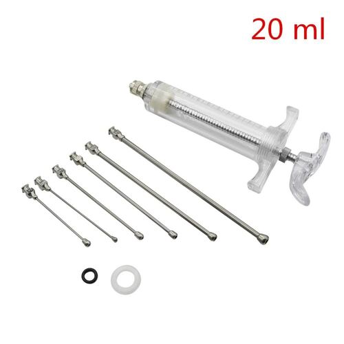 Kit De Seringue D'alimentation Pour Oiseaux, Avec 6 Tubes Droits En Énium, Accessoires Pour Mangeoires, 10/20/50ml