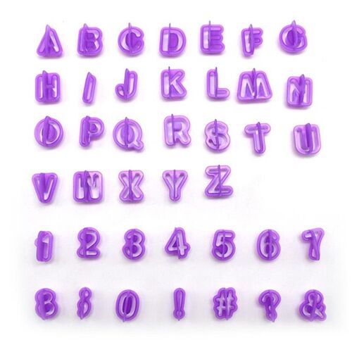 Ensemble D'emporte-Pièces En Forme D'alphabet Violet, 40 Pièces/Ensemble, Moule De Cuisson Pour Strass, Chiffres, Lettres, Har, Fourmi, Outils De Décoration De Gâteaux À Faire Soi-Même