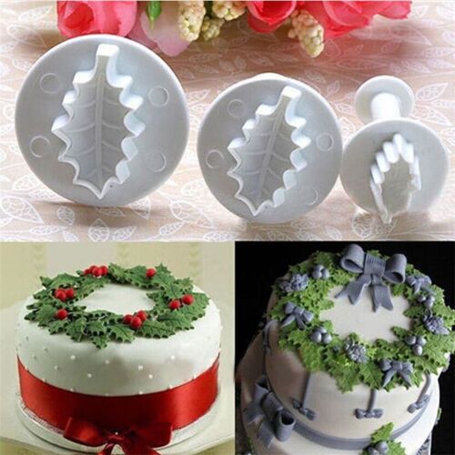 Emporte-Pièce 3d En Forme D'arbre De Noël, 3 Pièces/Ensemble, Moule De Décoration De Gâteaux, Outils De Cuisson