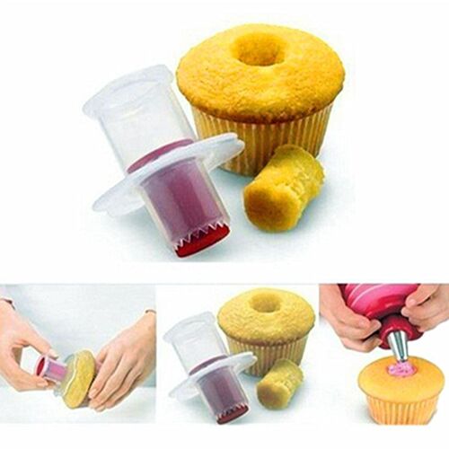 Découpeur De Piston De Carottier De Gâteau De Chi, Outils De Carottier De Gâteau De Bricolage, Dispositif De Retrait De Carottier De Gâteau De Chi, Coupe De Muffin, Document Aléatoire, 1pc
