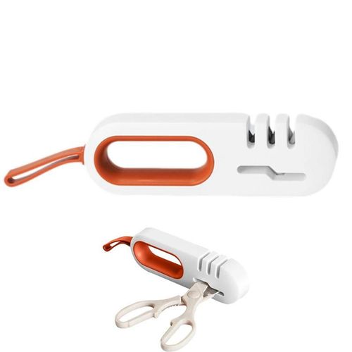 Aiguisoir De Couteaux Pour Couteaux De Cuisine, Couteaux À 4 Étages Aiguisoir De Ciseaux Couteaux À Aiguisage Rapide Et Ciseaux À Double Usage Pour