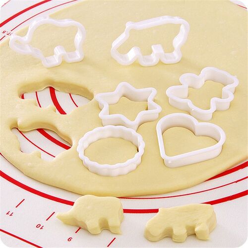 Moules À Gâteaux En Plastique, Biscuits, Sucrier, Dessin Animé, Animaux, Ananas, Coupe-Biscuits, Moule De Cuisine, 6 Pièces