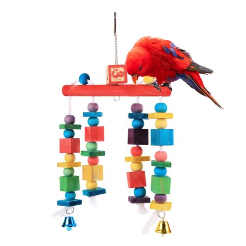 Jouets Pour Perroquets, Fournitures Pour Oiseaux, À Faire Soi-Même, Patte, Haltère, Couleur, Corde En Bois, Meulage, Balançoire, Échelle, Corde