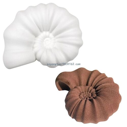 Moule À Gâteau En Silicone En Mousse D'escargot De Mer, Fondant, Bordure, Chocolat, Outils De Décoration De Gâteaux, Accessoires De Cuisson De Cuisine