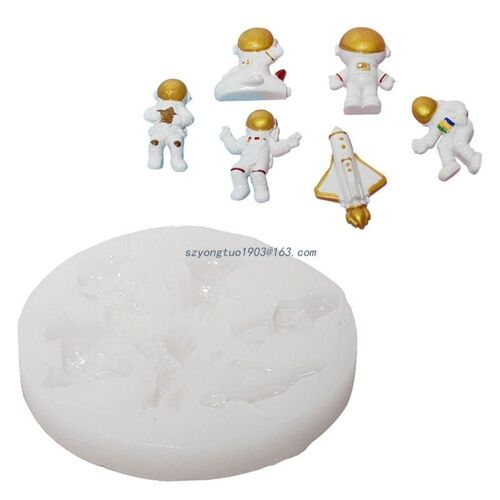 Moules D'astronautes En Silicone En Forme De Fondant, Artisanat, Gâteau, Bonbons, Chocolat, Pâtisserie, Gadgets De Décoration De Gâteaux À Faire Soi-Même