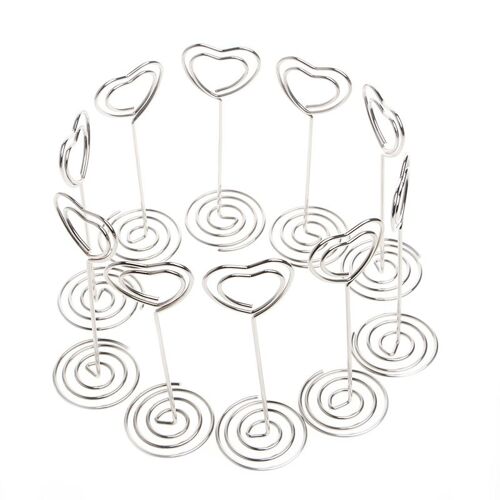 Porte-cartes de mariage 10 pièces, porte-Photo de Table, numéro de mémo, nom à Clips, Base P82C