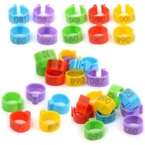 Lot De 100 Bandes De Pattes De Poulet Multicolores, Accessoire Pour La Gestion Des Pigeons