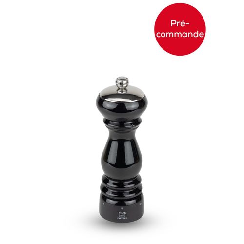 Paris Icône <P>Moulin À Poivre Manuel En Bois Laqué Noir, U'select, 18 Cm - 7"</P>