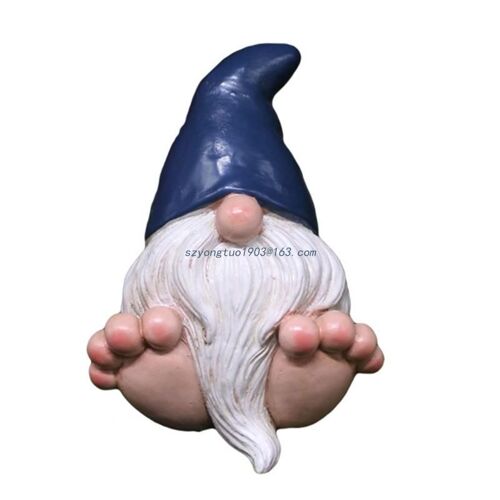 Figurine décorative de gnome de grands pieds, statue intérieure et extérieure, jardin et cour