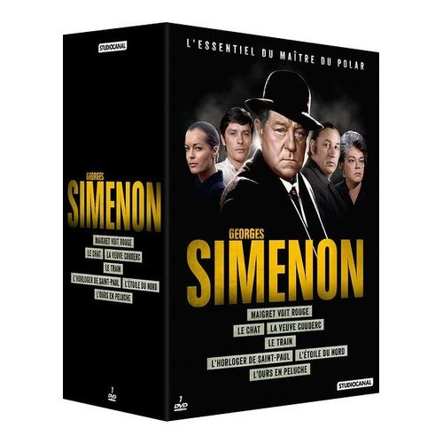 Coffret Georges Simenon : Le Chat + L'étoile Du Nord + L'horloger De Saint-Paul + Maigret Voit Rouge + L'ours En Peluche + Le Train + La Veuve Couderc - Pack