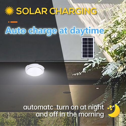 Plafonnier Intelligent 2 En 1 À Énergie Solaire, Luminaire Décoratif D'intérieur Ou D'extérieur, Idéal Pour Un Jardin Ou Un Couloir