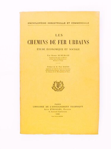 Les Chemins De Fer Urbains, Étude Économique Et Sociale