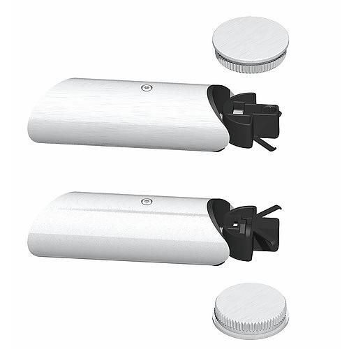 Support inclinés et bouchons inox pour poignée Diva inox - percé LA CROISÉE DS