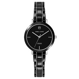 Montre Femme Chouquette Noir Cadran Noir Bracelet Acier Céramique Noir 12 Mm