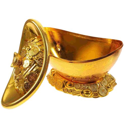 Boîte à Bonbons Alberoise en Lingot localité, Conteneur de Stockage Bao Yuan, Filles d'Ornement, Statue d'Évaluation, Décorations Shui Feng, Cadeau