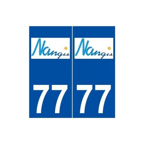 77 Nangis Logo Autocollant Plaque Stickers Ville - Couleur : Droits - Angles : Droits