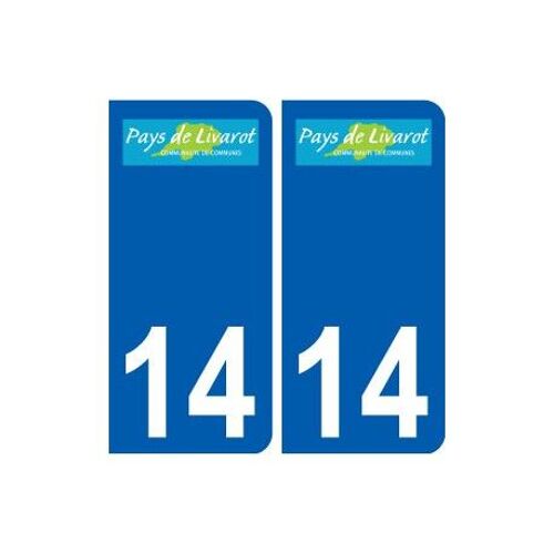 14 Livarot Logo Ville Autocollant Plaque Sticker - Couleur : Droits - Angles : Droits