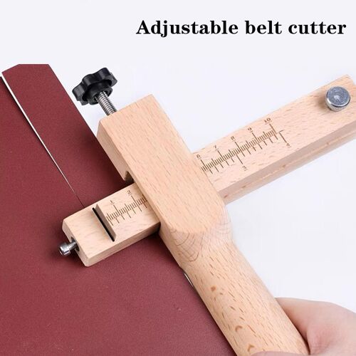 Coupe-Sangle En Cuir Réglable Avec 5 Sphères, Ceinture À Main Bricolage, Outils D'artisanat En Bois, Coupe-Bande, Coupe-Cuir, M9d2