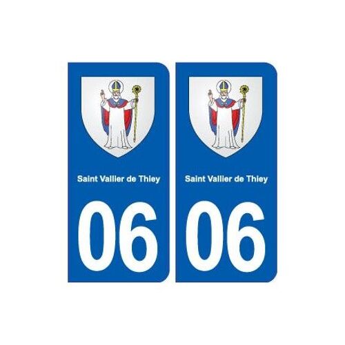 06 Saint-Vallier-De-Thiey Blason Ville Autocollant Plaque Stickers - Couleur : Droits - Angles : Droits