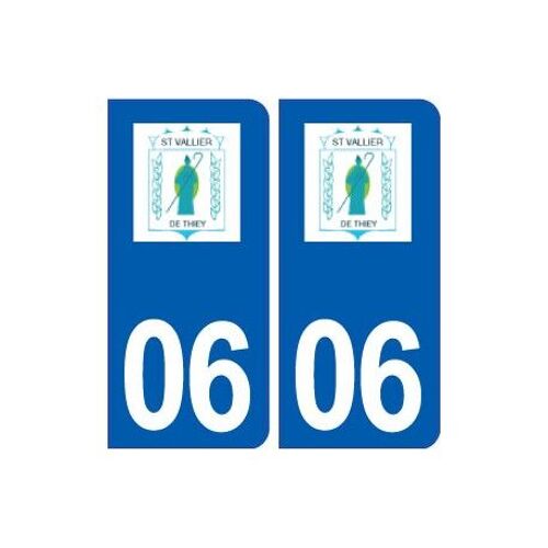 06 Saint-Vallier-De-Thiey Logo Ville Autocollant Plaque Stickers - Couleur : Droits - Angles : Droits
