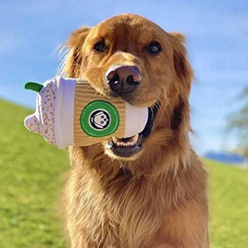 Jouet À Mâcher En Peluche Pour Chien De Compagnie, Jouet Grinçant, Conception De Tasse À Café, Molaire Interactive Durable, Accessoire Pour Chien Chfuksmile, V6g8