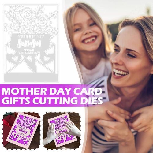 Moule De Découpe En Métal Pour Carte De V¿Ux, Fête Des Mères, Couverture De Décoration, Processus De Découpe Pour Carte D'impression L4d4, 1 Pièce