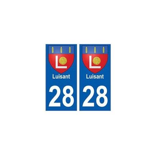 28 Luisant Blason Stickers Ville - Couleur : Droits - Angles : Droits
