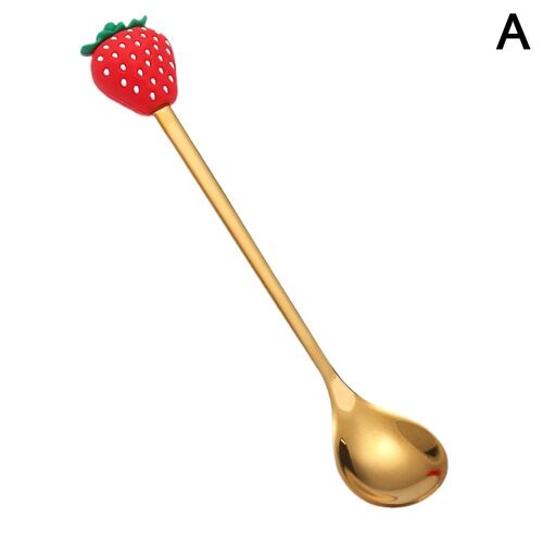 Fourchette À Fruits Q Dessin Animé Mignon Couverts Pour Enfants Cuillère À Pastèque Fourchette En Acier Cuillère D'action Figure Dessert Gâteau Café O1v6