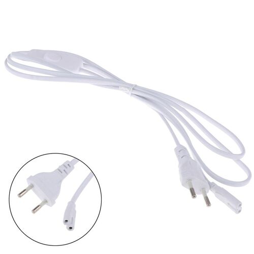 Câbles D'alimentation De 1.8m, Câble De Commutateur De Prise Ue Pour Tube Led T5 T8, Connexion De Fil De Charge