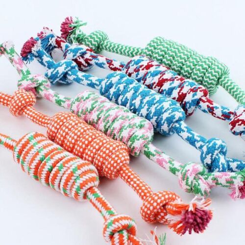 Jouets À Mâcher Pour Chien, Corde En Coton, Pour Petits Chiots, Couleurs Aléatoires, 1 Pièces, 27cm