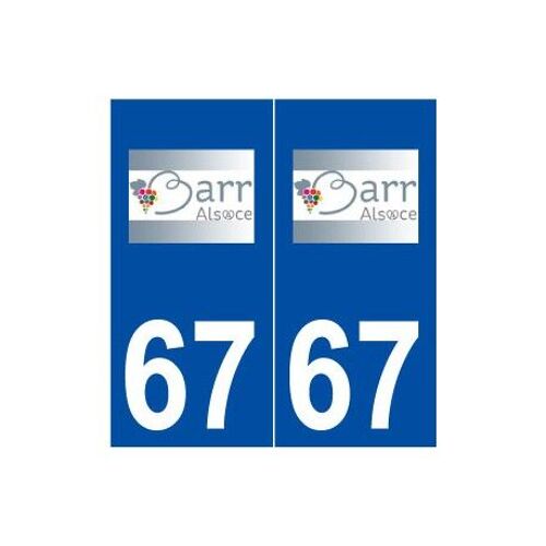 67 Barr Logo Autocollant Plaque Stickers Ville - Couleur : Droits - Angles : Droits