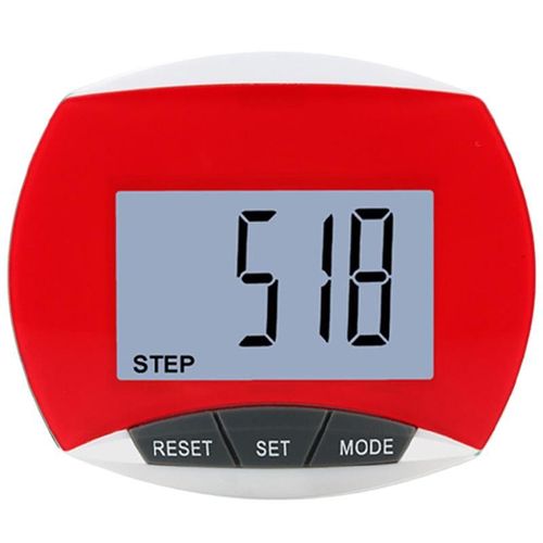 Compteur De Pas De Marche 3d,Podomètre Étanche,Mouvement Multifonctionnel,Comptage De Calories,Écran Lcd,Équipements De Fitness,1 Pièce - Type Rouge