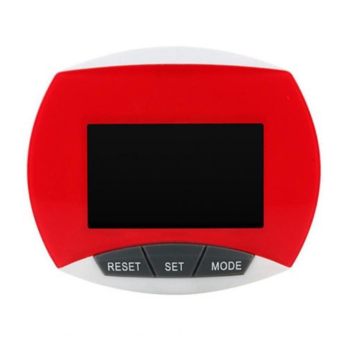 Podomètre Numérique 3d Pour La Marche,Calcul De Pas Et De Calories,Clip De Sécurité,Exercice De Course,Fitness - Type Rouge