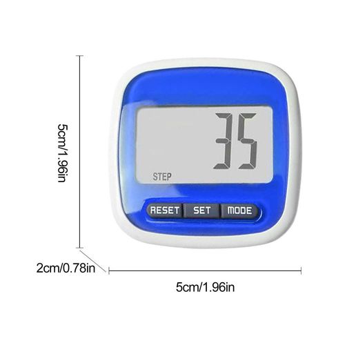 Podomètre 3d Multifonctionnel Étanche Avec Écran Lcd,Équipement De Fitness,Comptage De Calories,Marche,Sport - Type Blue #A
